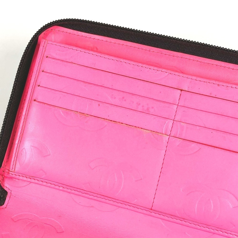 CHANEL Authentic Black Leather Logo Wallet - Picture 14 of 16